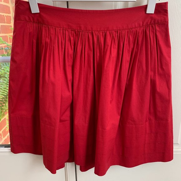 BANANA REPUBLIC cherry red mini skirt, size 10, EUC - Picture 1 of 5